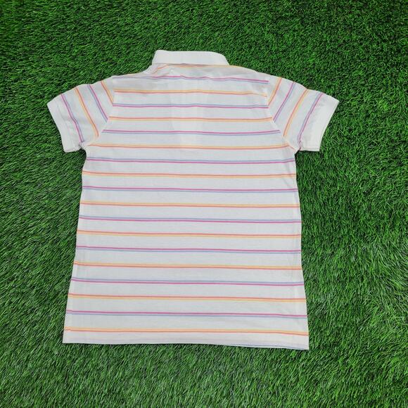 Vintage Par-Four MOD Striped Polo Shirt Womens S/M 18x23 Crop White - Picture 2 of 11